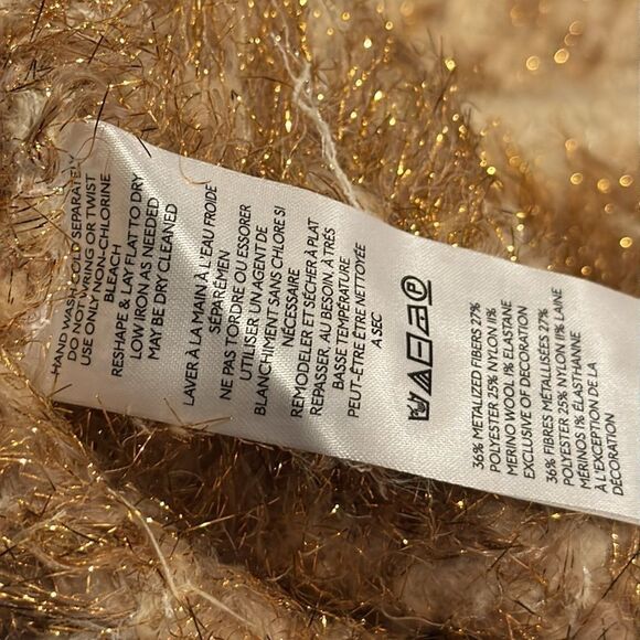 By Anthropologie Shimmering Relaxed turtleneck Sweater S - Picture 5 of 5